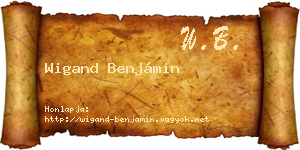Wigand Benjámin névjegykártya